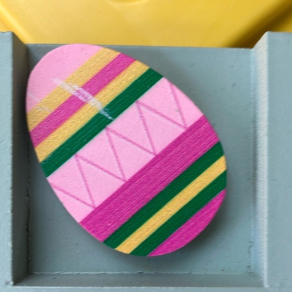 Wooden Tic-Tac-Toe Game with Bunny and Egg Pieces - Picture 5 of 10